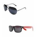 Black Aviator + Red Wayfarers